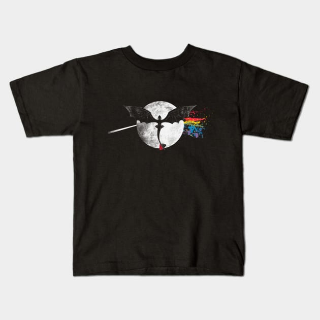 Dragon Side of the Moon Cute Funny Gift Kids T-Shirt by eduely